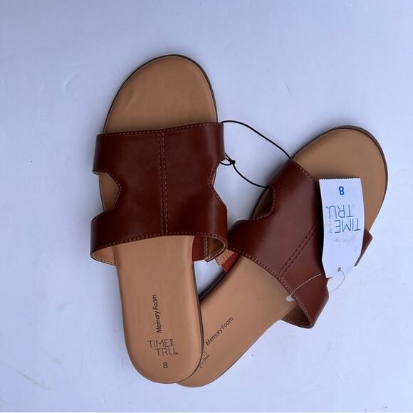 Time and Tru Women's Slip On Low Heel Sandals  NWT Sz 8 - Picture 5 of 13